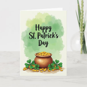Falsche Goldmünzen Glückliches St. Patricks-Karten Karte