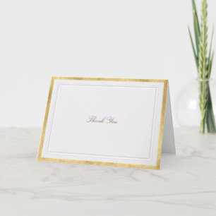 Falsche Goldperlen-Moderne Klassische Hochzeit Dankeskarte