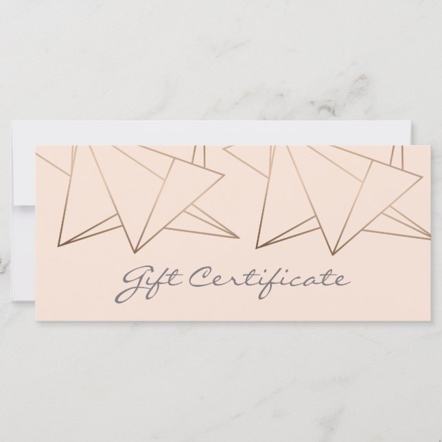 Falsche Goldrose Elegant Modern Minimalist Geometr (Vorderseite)