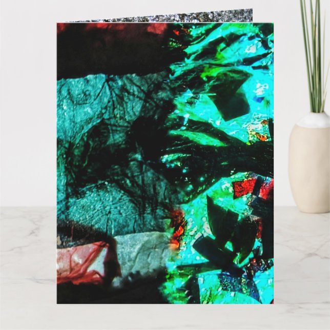 Falsche Grußkarte dunkel abstrakt gerecycelt Karte (Vorderseite)