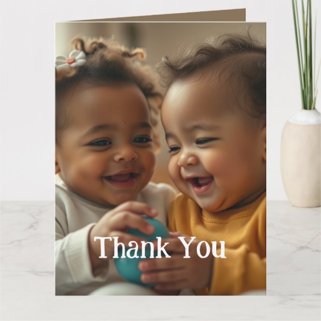 Falsche Grußkarte Hinzufügen von zwei Fotos und Te Karte (Vorderseite)