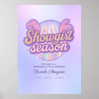 Falsche holografische Disco-Showgirl-Junggesellinn