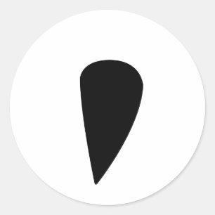 Falsche Interpunktionssteuerung Runder Aufkleber