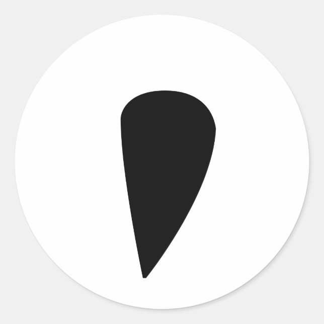 Falsche Interpunktionssteuerung Runder Aufkleber (Vorderseite)