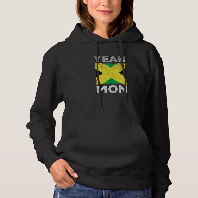 Falsche jamaikanische Flagge Yeah Mon Jamaican Pri Hoodie (Vorderseite)