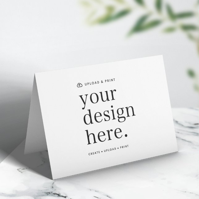 Falsche Karte Ihr Design hochladen 5" x 7" (Versatile 5x7 folded card template for business, events, weddings, special occasions & more!)