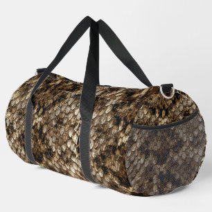Falsche Klapperschlangen-Schlangenhaut Duffle Bag