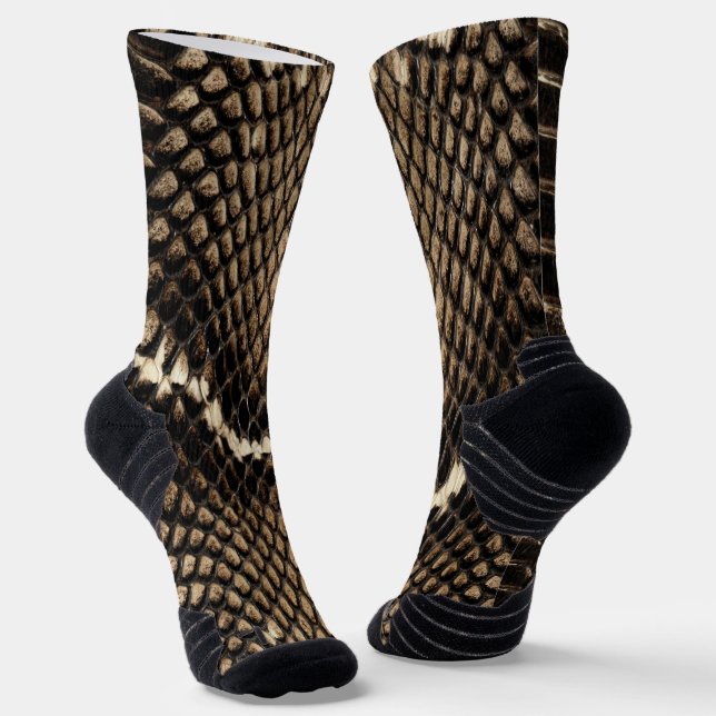 Falsche Kobraschlangenhaut  Socken (Gewinkelt)