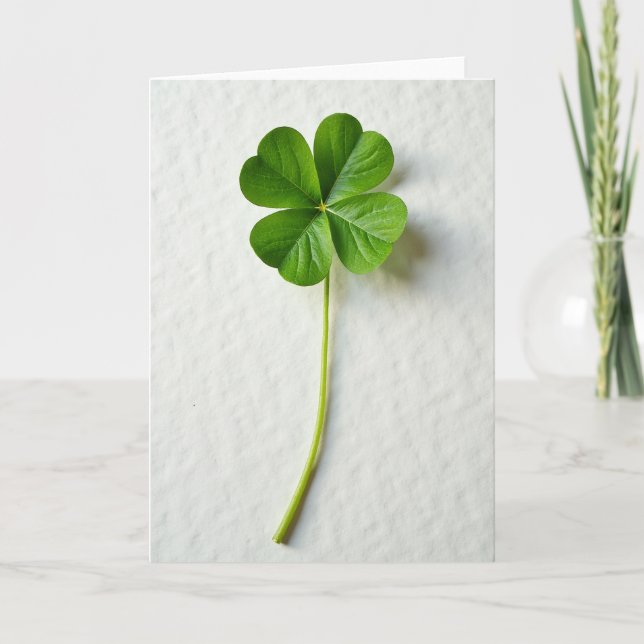 Falsche Kunst Vierblattklee Karte (Vorderseite)