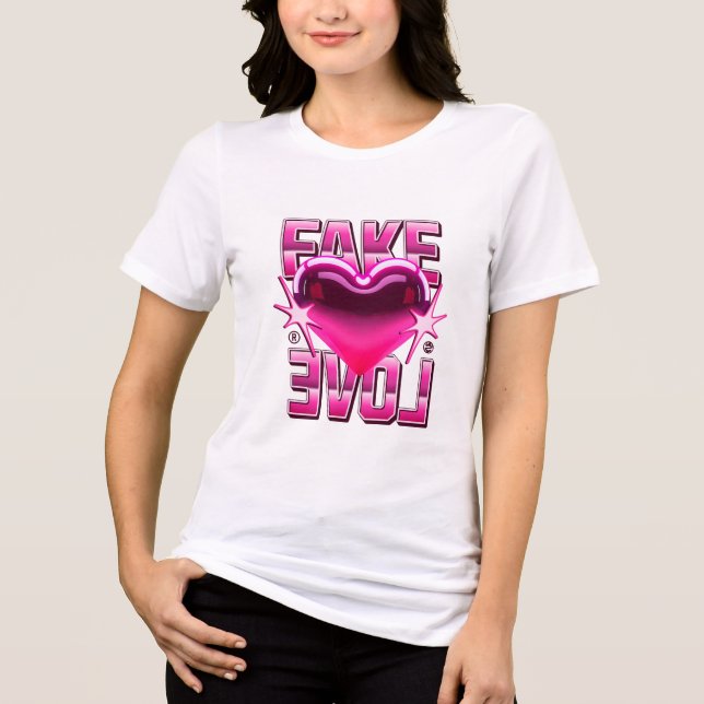Falsche Liebe Tri-Blend Shirt (Vorderseite)