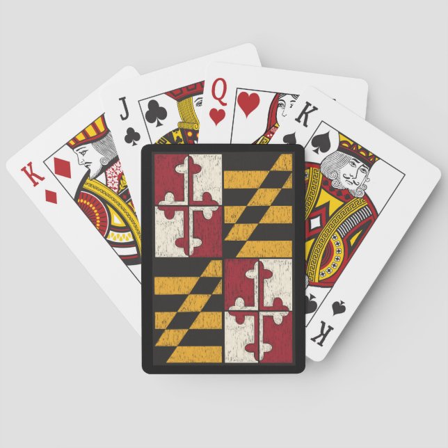 Falsche Maryland Flag Playing Cards Spielkarten (Rückseite)