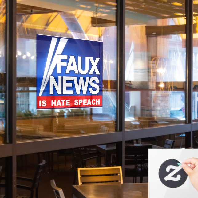 Falsche Nachrichten  Fensteraufkleber (Restaurantfenster)