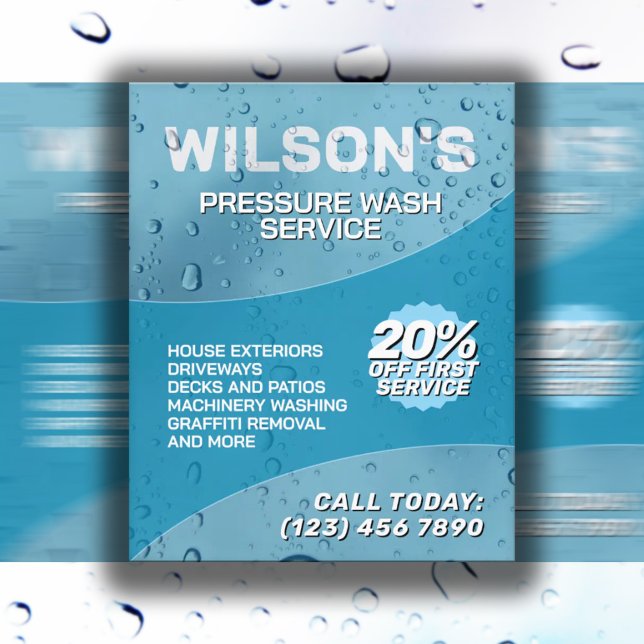 Falsche nassen Wassertropfen Druckwäsche Flyer (Von Creator hochgeladen)