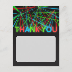 Falsche Neon-Wörter Danke Notizkarte Einladung