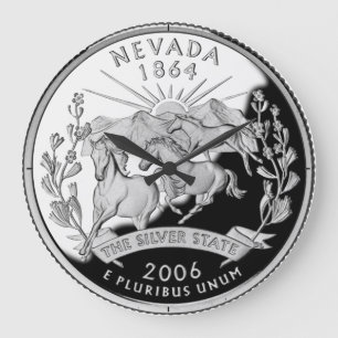 Falsche Nevada-State-Quarter-Uhr Große Wanduhr