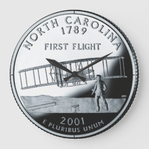 Falsche North Carolina State Quarter-Uhr Große Wanduhr