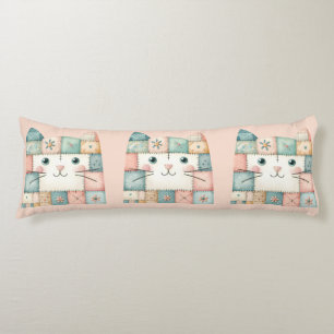 Falsche Patchwork-Pastell-Kitty-Hütte Seitenschläferkissen