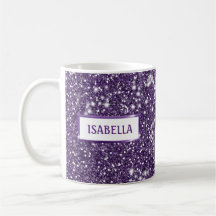 Falsche Purpur-Glitter-Textur-Optik mit Ihrem Name