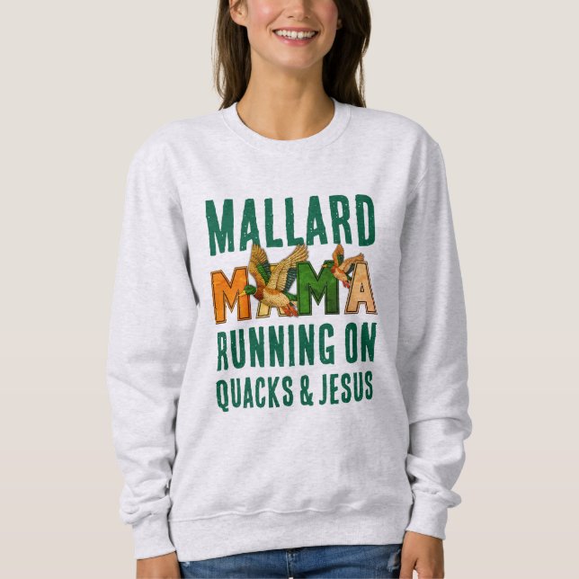 Falsche Rhinestone-STOCKENTEN-MAMA Sweatshirt (Vorderseite)