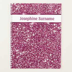 Falsche rosa Glittertextur-Optik mit individuellem Planer