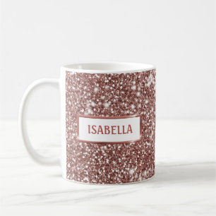 Falsche Rose-Gold-Glitter-Textur-Optik mit Ihrem N Kaffeetasse