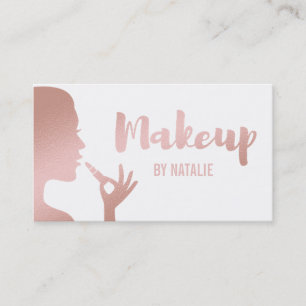Falsche Rose Gold Lippenstift Make-up Visitenkarte