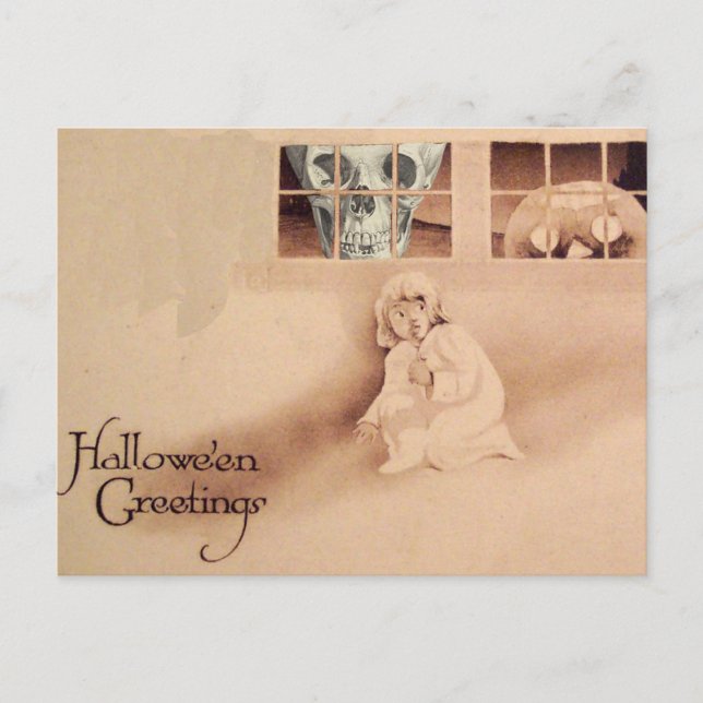 Falsche Schulter... Skull-Kürbislaterne-Monster Postkarte (Vorderseite)