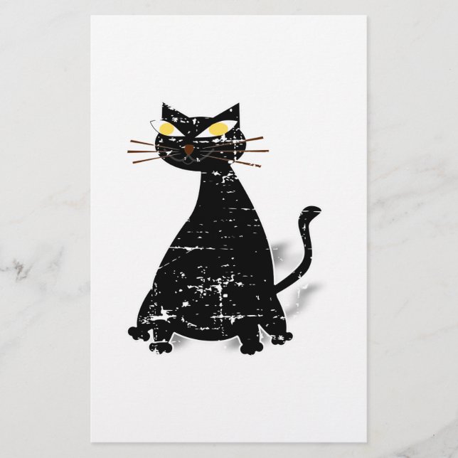 Falsche schwarze Katze Briefpapier (Vorderseite)