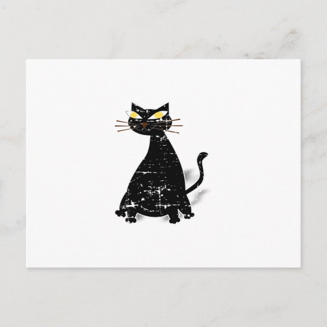 Falsche schwarze Katze Postkarte (Vorderseite)