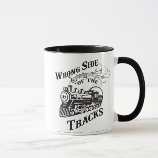 Falsche Seite der Bahn-Tasse Tasse