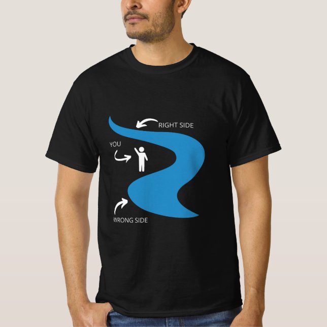 Falsche Seite des Flusses T-Shirt (Vorderseite)