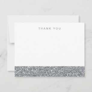 Falsche Silber-Glitter-Dankeschön-Karte Mitteilungskarte