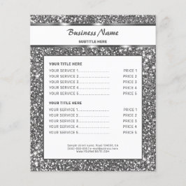 Falsche Silber-Glitter-Textur-Optik & Benutzerdefi Flyer
