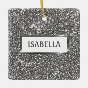Falsche Silber-Glitter-Textur-Optik & Benutzerdefi Keramikornament