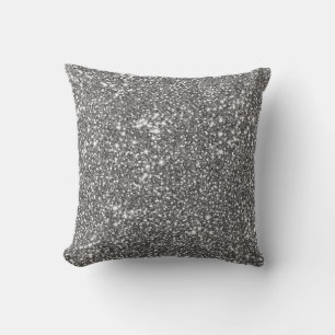 Falsche Silber-Grau-Glitter-Textur-Design Kissen