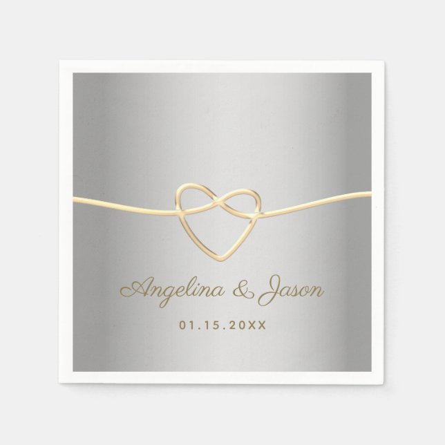 Falsche Silberhochzeit Serviette (Vorderseite)