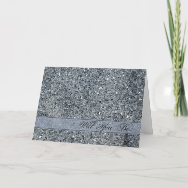 Falsche Sparkle Be My Bridesmaid Einladung (Vorderseite)