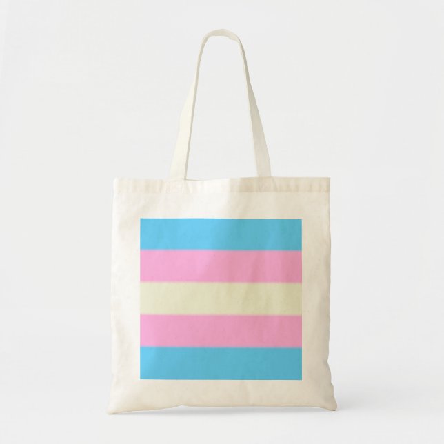 Falsche Transgender-Pride-Flagge Tragetasche (Vorne)