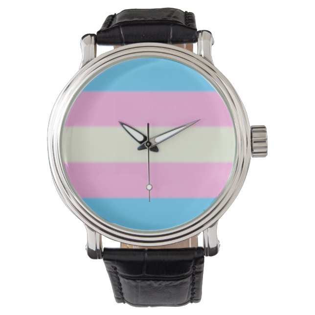 Falsche Transgender-Pride-Markierung Armbanduhr (Vorderseite)