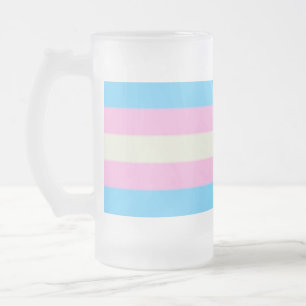 Falsche Transgender-Pride-Markierung Mattglas Bierglas