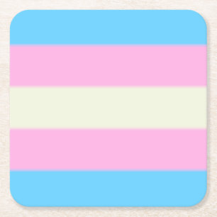 Falsche Transgender-Pride-Markierung Rechteckiger Pappuntersetzer
