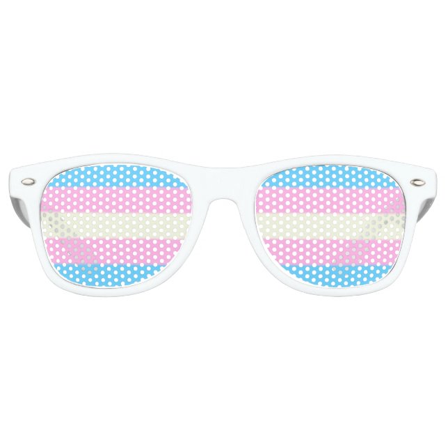 Falsche Transgender-Pride-Markierung Sonnenbrille (Vorderseite)