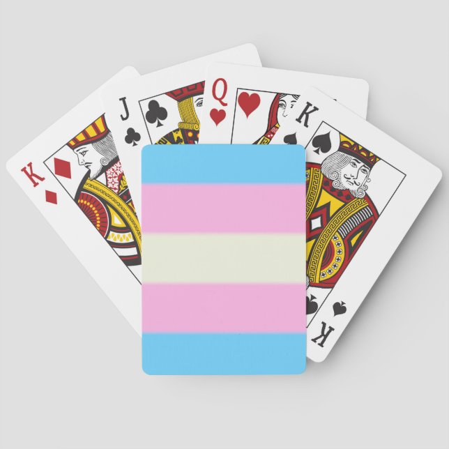 Falsche Transgender-Pride-Markierung Spielkarten (Rückseite)