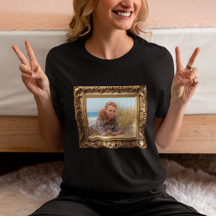 Falsche Vintage-Gold gerahmtes Foto Tri-Blend Shirt