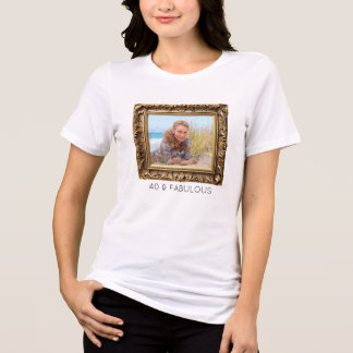 Falsche Vintage-Gold-Rahmen 40 & Fabelhaftes Foto Tri-Blend Shirt