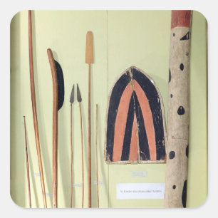 Falsche Waffen aus dem Grab von Nakhti, Mittel K Quadratischer Aufkleber