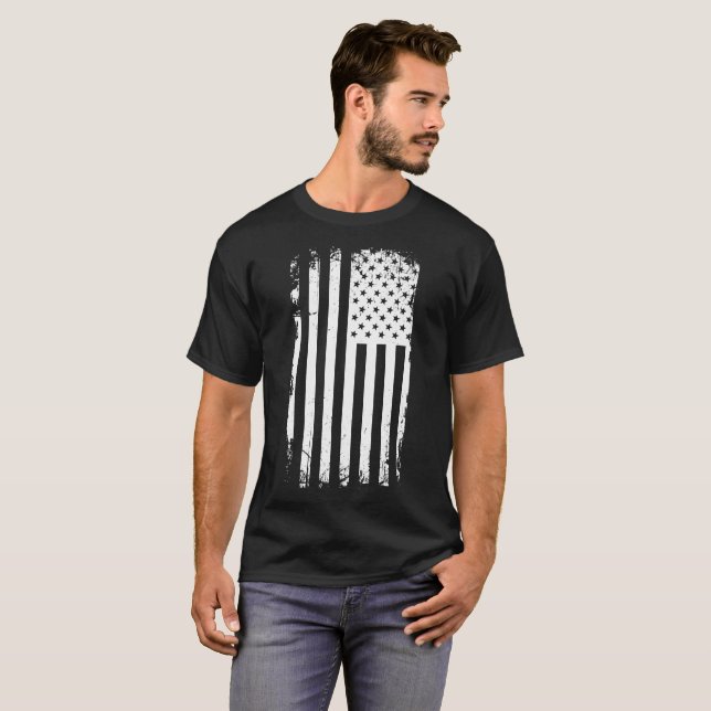 Falsche weißamerikanische Flagge T-Shirt (Vorne ganz)