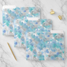 Falsche Wiedergabe Aquamariner Blue Watercolor Art