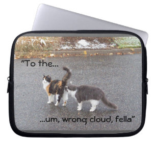 Falsche Wolke! Funny Cats Laptopschutzhülle