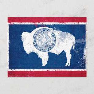 Falsche Wyoming-Staatsflagge Postkarte